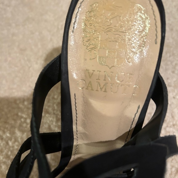 Vince Camuto Black Strap with Buckle Heels - Picture 4 of 6